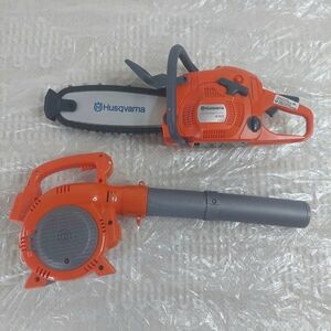 Kids Husqvarna X Torq  440 XP 125 B Toy Chainsaw & Leaf Blower!